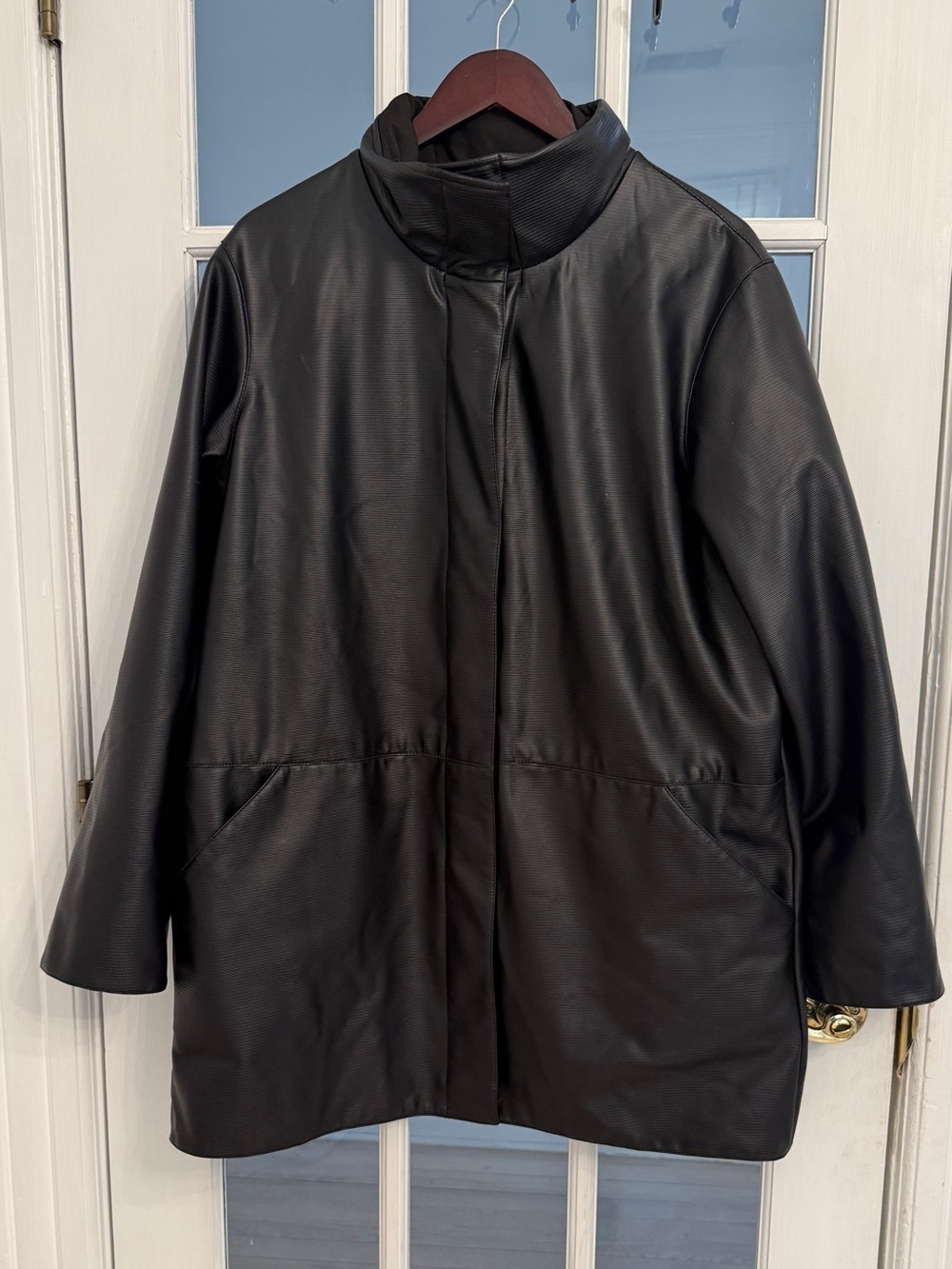 MYCRA PAC LIFE Women’s Black Textured Faux Leather Jacket Size M/L
